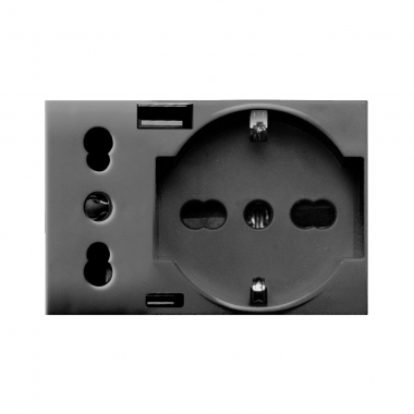 PRESA SCHUKO+ITA+USB A/C TEKLA 3M - AVE 44509015USB - AVE 44509015USB product photo Photo 01 3XL