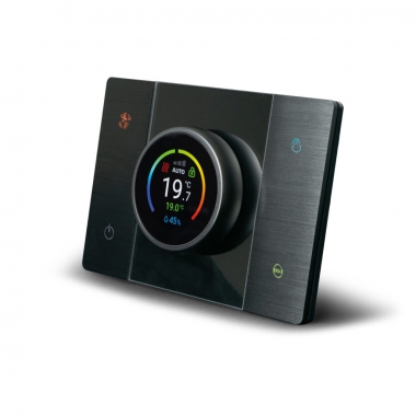 CRONOTERMOSTATO SMART WI-FI CONNESSO T44 CON RILEVAZIONE DELL'UMIDITA' AMBIENTE ALLUMINIO ANTRACITE SATINATO - AVE 445CRTANS-W product photo Photo 01 3XL