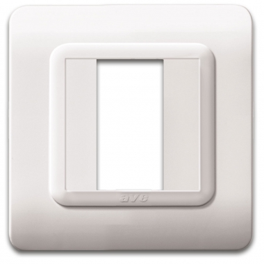 PLACCA TECNOPOLIMERO 44 BIANCO RAL9010 1 MODULO - AVE 44P31B product photo Photo 01 3XL