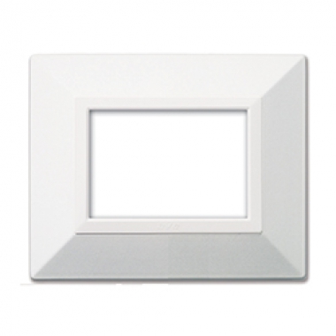 PLACCA ZAMA 44 METALLO COLORE BIANCO RAL9010 3 MODULI - AVE 44P93B product photo Photo 01 3XL