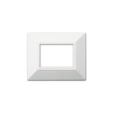PLACCA ZAMA 44 METALLO COLORE BIANCO RAL9010 3 MODULI - AVE 44P93B product photo Photo 02 3XL