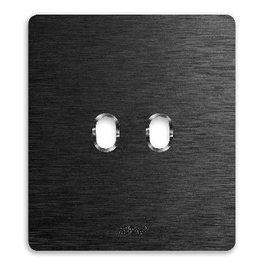 Placca Alluminio New Style S44, colore alluminio antracite - 2 comandi - AVE 44PANT22ANS product photo Photo 01 3XL