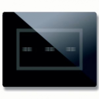 PLACCA VERATOUCH NERO ASSOLUTO 3 COMANDI A SCOMPARSA - AVE 44PVTC03NAL product photo Photo 03 3XL