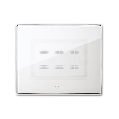 Placca Touch Vetro, S44 colore bianco 6 comandi, 3 Mod. - AVE 44PVTC16BL product photo Photo 01 3XL