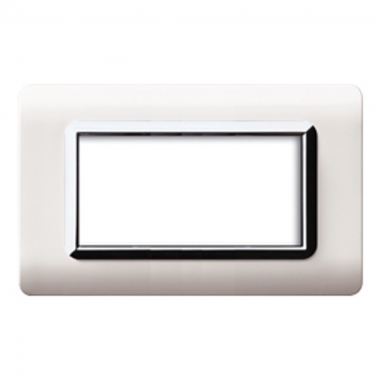 SISTEMA 44 PLACCA TECN.44 BIANCO CORN.CROMO 4M 44PY04BLC - AVE 44PY04BLC product photo Photo 02 3XL