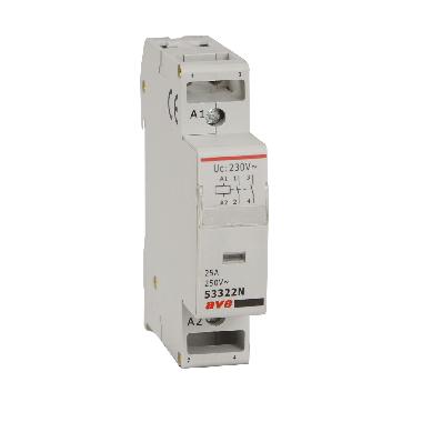 CONTATTORE 2P 25A 2NA T.B. 230V  1M - AVE 53322N product photo Photo 01 3XL