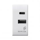 CARICATORE USB TIPO A+C 3A DOMUS 1M - AVE 441082USBAC - AVE 441082USBAC product photo