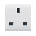 Presa std inglese, Domus S44, colore RAL 9010, 13A 250V 2P+T - finitura lucida - 2 Mod. - AVE 441097TS product photo