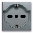 LIFE TOUCH PRESA SCHUKO/BIPASSO 10/16A ALLU.2M - AVE 443090/15TS - AVE 443090/15TS product photo