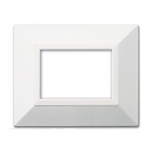 PLACCA ZAMA 44 METALLO COLORE BIANCO RAL9010 3 MODULI - AVE 44P93B product photo