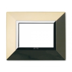 PLACCA ZAMA44 OTTONE LUCIDO 3 MODULI - AVE 44P93OT product photo