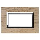 Placca Vera S44, in legno colore rovere sbiancato - con cornicetta - 4 Mod. - AVE 44PL4RS product photo