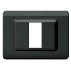 Placca tecnopolimero, S44 colore grigio scuro - 1 Mod. - AVE 44PY01GSL product photo