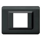 Placca tecnopolimero, S44 colore grigio scuro - 2 Mod. - AVE 44PY02GSL product photo