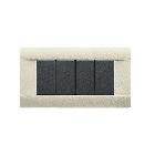 Placca Ral S45, sabbiata in tecnopolimero colore bianco blanc 4 Mod. - AVE 45P04BP product photo