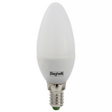 LAMPADA OLIVA ECOLED OPALE 3.5W 230V E14 3000K - BEGHELLI 56015 product photo