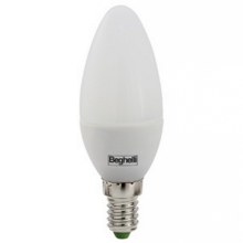 LAMPADA OLIVA ECOLED OPALE 5W 230V E14 4000K - BEGHELLI 56016 product photo