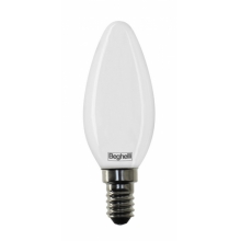LAMPADA OLIVA OPALE ZAFIRO LED 4W E14 2700K - BEGHELLI 56428 product photo