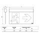UP LED EXIT DF30M SA 1/2/3H - BEGHELLI 4321 product photo Photo 02 2XS