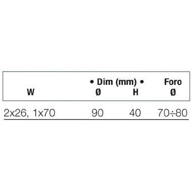 Faretto LED 3000K 3400lm 22W 90x40mm multistallazione - BEGHELLI 170ED3 product photo Photo 02 3XL