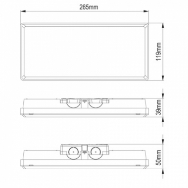 PLAFONIERA PRATICA MODULA 700 IP65 SE RM - BEGHELLI 18660 product photo Photo 02 3XL