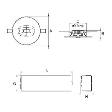 Lampada emergenza Lunga LARGA LUCE LED DWRC AT 24W SE 1N - BEGHELLI 19331 product photo Photo 02 3XL