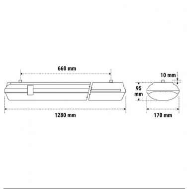 PLAFONIERA BS100 LED REG HV MM1280 4K - BEGHELLI 40004H product photo Photo 02 3XL
