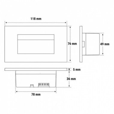 LAMPADA PLAFONIERA LED EMERGENZA/NOTTURNA 60 LM LINEA 500 EM503 LED SE2H - BEGHELLI 4611 product photo Photo 02 3XL