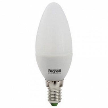 LAMPADA OLIVA ECOLED OPALE 5W 230V E14 4000K - BEGHELLI 56016 product photo Photo 01 3XL