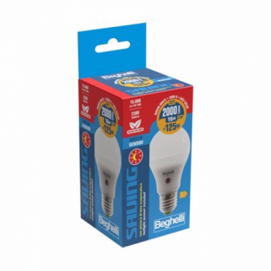 LAMPADA GOCCIA SENSOR SAVING E27 16W 3K - BEGHELLI 56197 product photo Photo 02 3XL