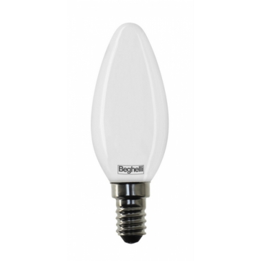 LAMPADA OLIVA OPALE ZAFIRO LED 4W E14 2700K - BEGHELLI 56428 product photo Photo 01 3XL
