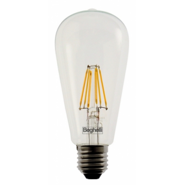LAMPADA LED ZAFIRO LED DECORATIVA E27 06W 230V 2700K - BEGHELLI 56438 product photo Photo 01 3XL