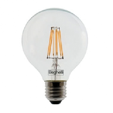 LAMPADA LED ZAFIRO GLOBO TRASPARENTE 120 E27 12W 230V 2700K - BEGHELLI 56447 product photo Photo 01 3XL