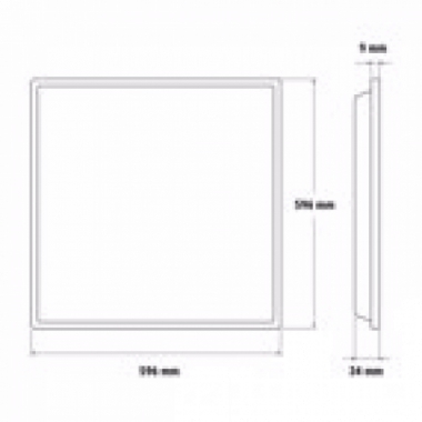 PANNELLO BACKLIGHT PANEL 600X600 MM LED 36W 4000K 4.500 LUMEN - BEGHELLI 70081 product photo Photo 02 3XL