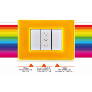 PLACCA KIT 3 CLASSIC LUCE COLORE EMERGENZA TOUCH - BEGHELLI 81137 product photo Photo 01 3XL