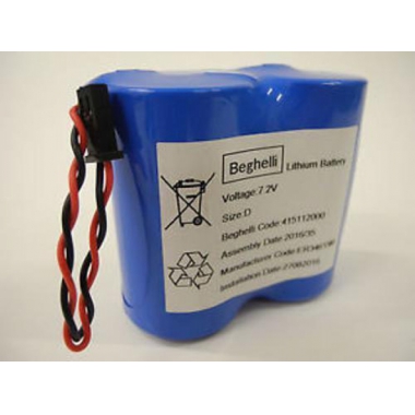 BATTERIA INTELLIGENT LI 7,2V 13AH LI 7.2V 13AH D PACCO + AMP - BEGHELLI 8132 product photo Photo 01 3XL