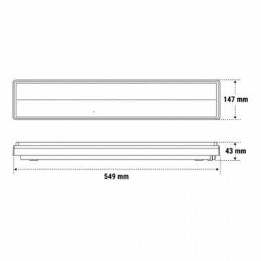 Plafoniera di emergenza TR Granluce T5 LED IP65 SA2H - BEGHELLI 8591 product photo Photo 03 3XL