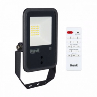 PROIETTORE FLOODLIGHT FL LED DUAL SENSOR 20W NERO IP65 SENS 4K - BEGHELLI 86169 product photo Photo 01 3XL