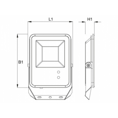 PROIETTORE FLOODLIGHT FL LED DUAL SENSOR 20W NERO IP65 SENS 4K - BEGHELLI 86169 product photo Photo 02 3XL