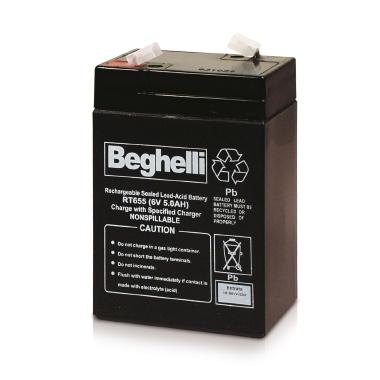 Batteria al piombo ricaricabile 6V, 5Ah - BEGHELLI 8803 product photo Photo 01 3XL