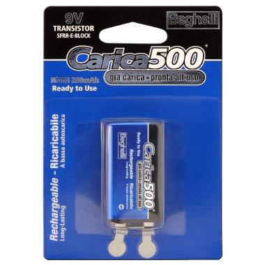 Carica500 Pila ricaricabile a bassa autoscarica, Transistor 200mAh - BEGHELLI 8853 product photo Photo 01 3XL