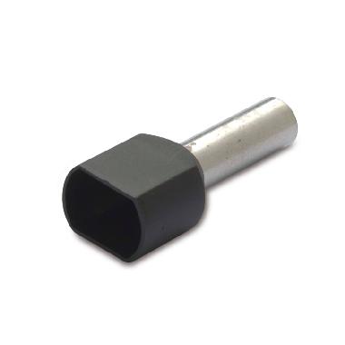 TERMINALE BUSSOLA DIN NERO 2X1,5MM - B.M. 00657 product photo Photo 02 3XL