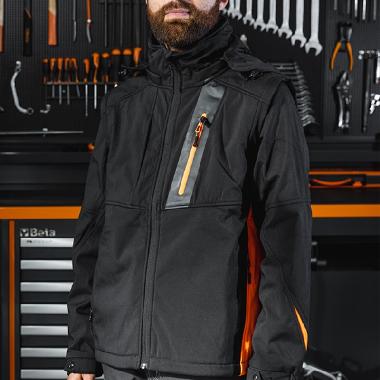 GIACCHE SOFTSHELL CON CAP BLACK TG.XXL - B.M. 076590005 - B.M. 076590005 product photo Photo 04 3XL