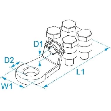 CAPICORDA A VITE IN OTTONE NICHELATO ? 17 MM CAVO 200MM - B.M. 5149 product photo Photo 03 3XL