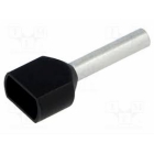 TERMINALE BUSSOLA DIN NERO 2X1,5MM - B.M. 00657 product photo