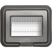 COPERCHIO IDROBOX ANTRACITE IP55 503E 3 MODULI LIVING LIGHT LUNA - BTICINO 24603L product photo