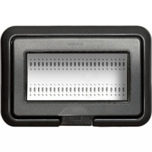 COPERCHIO IDROBOX ANTRACITE IP55 504 4 MODULI LIVING LIGHT LUNA COLORE ANTRACITE - BTICINO 24604L product photo