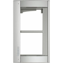 SUPPORTO 2 MODULI ALLUMINIO METALLIZZATO - BTICINO 350221 product photo