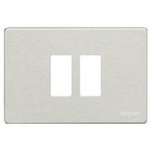 MAGIC - PLACCA 2P SCATOLA TONDA ALLUMINIO - BTICINO 500/23/AL - BTICINO 500/23/AL - BTICINO 500/23/AL product photo