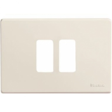 PLACCA 2 POSTI SCATOLA TONDA RESINA MAGIC - BTICINO 500/23/R product photo